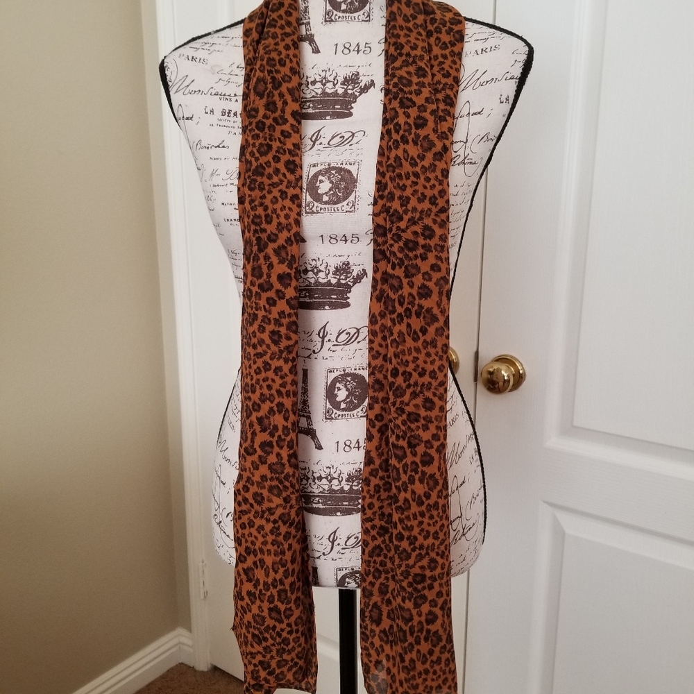 2 for $15 Women's Leopard Print Long Scarf